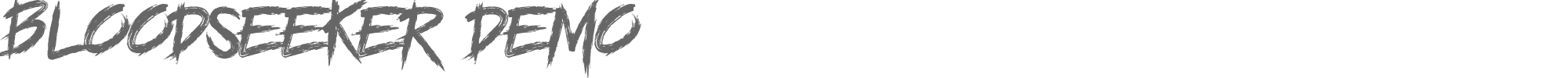Sample characters Blood Seeker Font